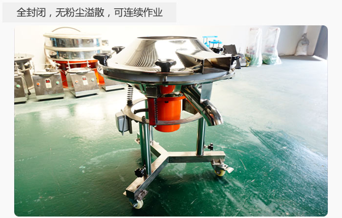 采用全封闭，无粉尘溢散，可连续作业。