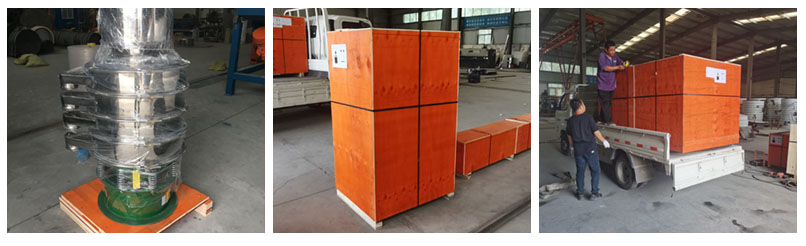 全不锈钢振动筛包装，装箱，装车。