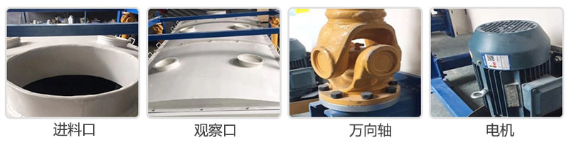 摇摆筛细节展示:进料口,观察口,PP电子轴,电机等